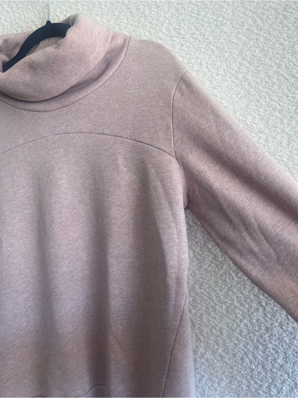 Alo Yoga Women’s Haze Pink Cowl Funnel Neck Pullover Sweatshirt Top Size Large - Picture 7 of 10